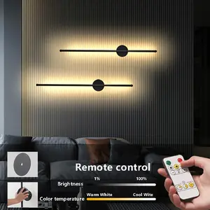 Rechargeable Wall Light, Cordless Wall Mounted LED Light with Remote Control, Dimmable Decorative Atmosphere Lighting Wall Lamp for Living Room Bedroom Office Decor, Battery Lamp, Rechargeable Wall Sconces
