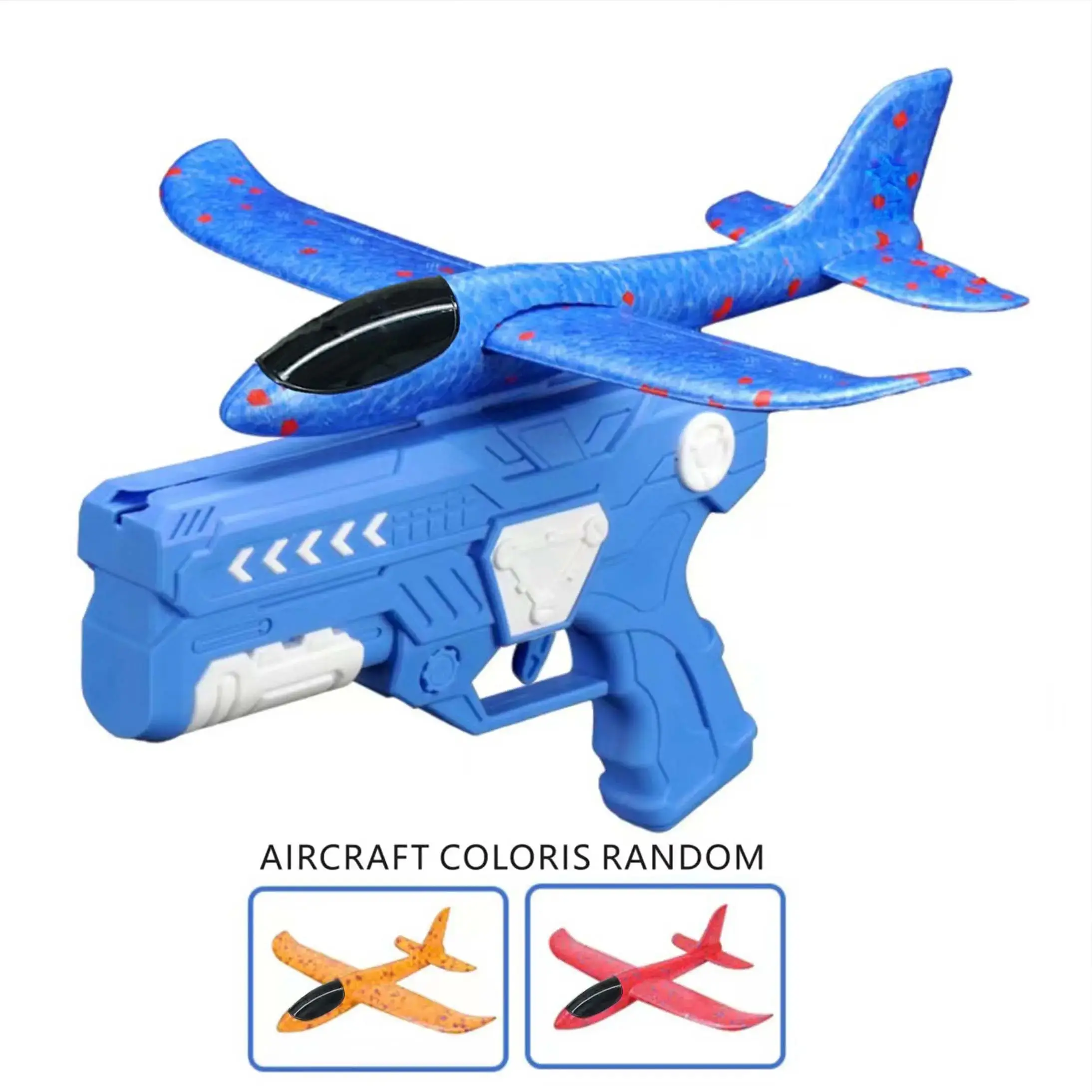 Colorful Durable Foam Glider Airplane Launcher Toy, Handheld Hand-Throwing Airplane Toy, Outdoor Sports Toy for Kids, Birthday Gift for Boys & Girls