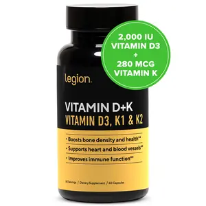Legion Vitamin D+K Essential Vitamins Supplement - 60 Servings
