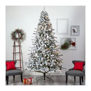 Nearly Natural 10' Flocked Christmas Tree