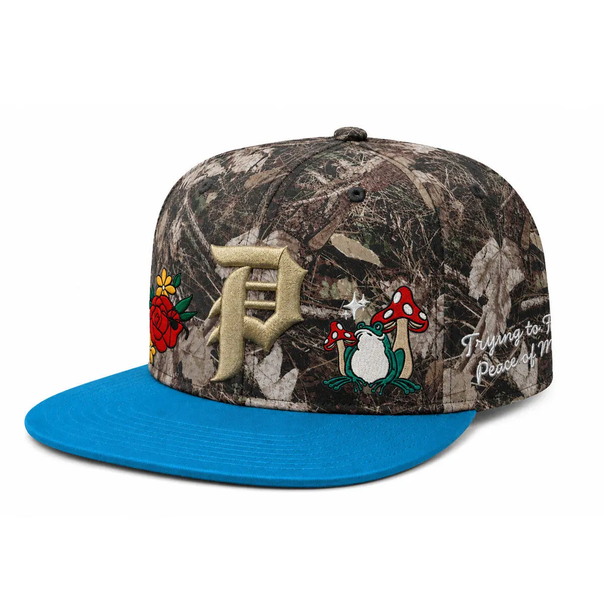 Primitive Skateboarding TRIP II Snapback Hat, Flat Brim, Graphic Embroidery Fashion Accessory, Casual Wear