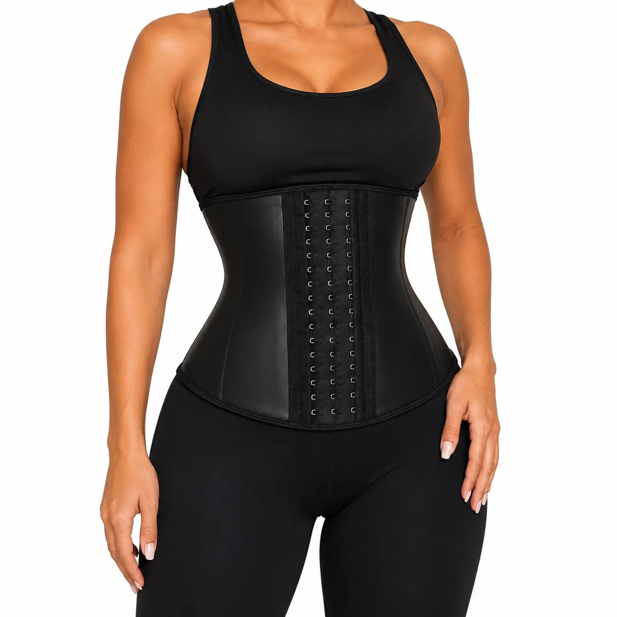Quishaper Women Waist Trainer Corset Belt: Under Clothes Sport Tummy Contro Shapewear for Postpartum Belly Band | Targeted tummy control double compression, flexible support, and a 3-row and zip closure postpartum wear smooth under clothing Women's Corset