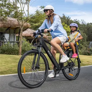 DYU 500W peak power electric bike, 22 MPH, 40 MPH electric assist bike, 28 "large wheel diameter,Extra-large display, 48V20.8Ah removable battery, Shimano seven-speed shift lever, front and rear mechanical brakes, can carry 2-person electric bike