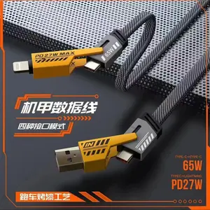 QuadFlex HyperCharge 4 in 1 type C, lightning, usb