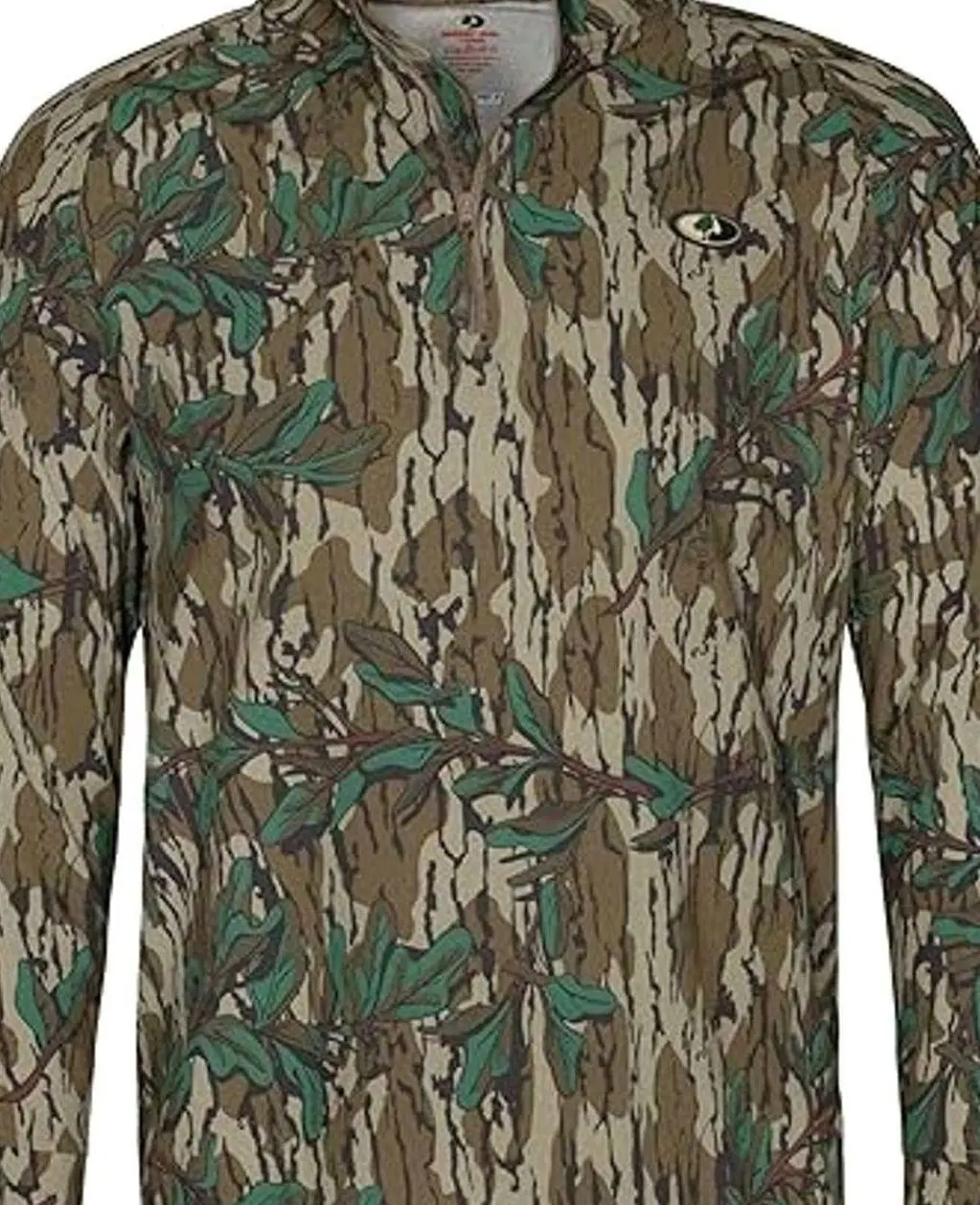 Mossy Oak Men's Hunting Shirts Lightweight Camo Tibbee Tech Stretch Quarter Zip 3 JJ2