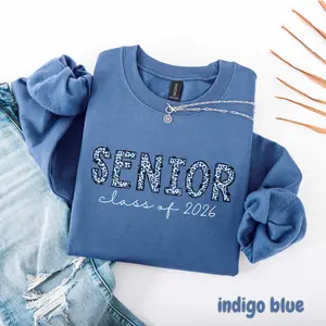 Senior 2026 Sweatshirt, Class Of 2026 Crewneck For Her, Leopard Print Graduation Gift, Senior Mom Shirt,