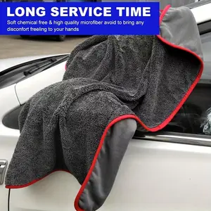 Extra Large Microfiber Car Drying Towel with Twisted Loop Design, Super Absorbent Thick Material for Cars Trucks Boats, Quick Drying No Water Streaks, Professional and Detailing Cloth, Car Wash Microfiber Towel