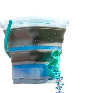 Collapsible Storage Bucket with Water Tap Spout, Foldable Water Container for Hydrating , Portable Soaking Pail with Handle, Easy-to-Clean Outdoor Accessory for Outdoor Shooting Games
