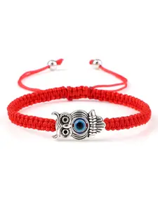 Demonic Eye Owl Bracelet, Handmade Nylon Thread Adjustable Size Bangle, Multi-Color Options for Men Women Couples, Perfect Gift Jewelry