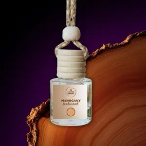 Mahogany Teakwood Hanging Car Diffuser - Car Air Freshener