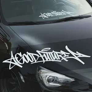 Handwritten GOODFUTURE Car Windshield Sticker Optimistic and Positive Car Body Decoration Vinyl Decal Sticker Vehicle Decoration For Cars