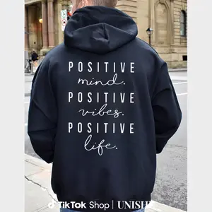 Men's Classic Letter Graphic Long Sleeve Hoodie