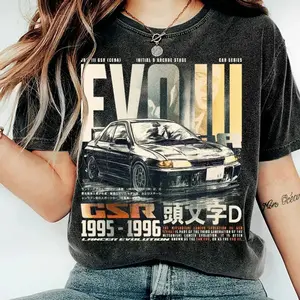 Lancer Car Japanese Evo III GSR JDM Tee | JDM Car Culture Tee for Auto & Anime Fans | Unisex T-Shirt | Tokyo Street Racing Inspired Graphics VFO