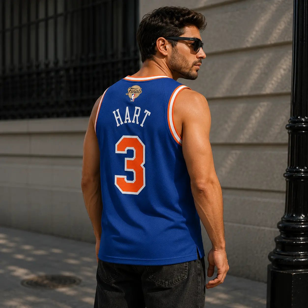 "Hart Finals Basketball Jersey" New York Inspired Mesh Tank Top, Vintage Streetwear Sports Apparel for Men