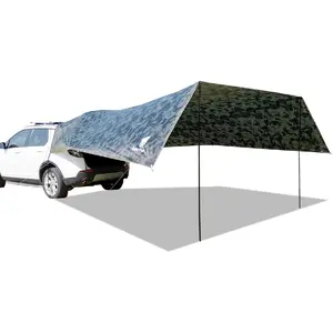 GEERTOP Large Car Camping Awning Tarp Waterproof Tailgating Shelter SUV Tailgate Truck Canopy Sun Shade