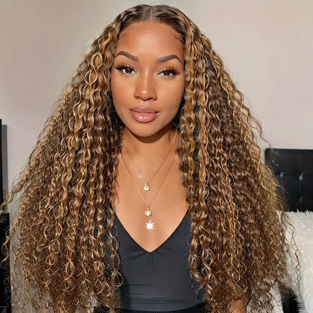 [NEW IN]Alipearl Wigs Brown Highlight Deep Wave 7x5Lace Ready To Go 180% Density Glueless Pre Plucked Pre Cut Lace Closure Human Hair #TikTokShopBackToSchool #SoHoChic