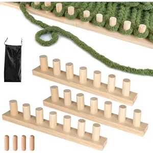 47" Chunky Loom for Blanket-Wooden Loom Frame, Blanket Loom for Chunky Yarn Crafts & Gifts (with A Bag)