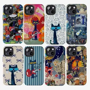 Pete The Cat Phone Cases, Groovy Blue Cat Compatible with iPhone 11, 12, 13, 14, 15, 16, 17 & Samsung S22 S23 S24 S25 – check our available sizes