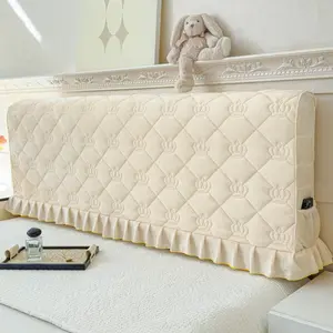 New Thickened Cotton Bed Head Cover, Milk Velvet Backrest Protector, Full Coverage Soft Bed Head Cover, Washable and
