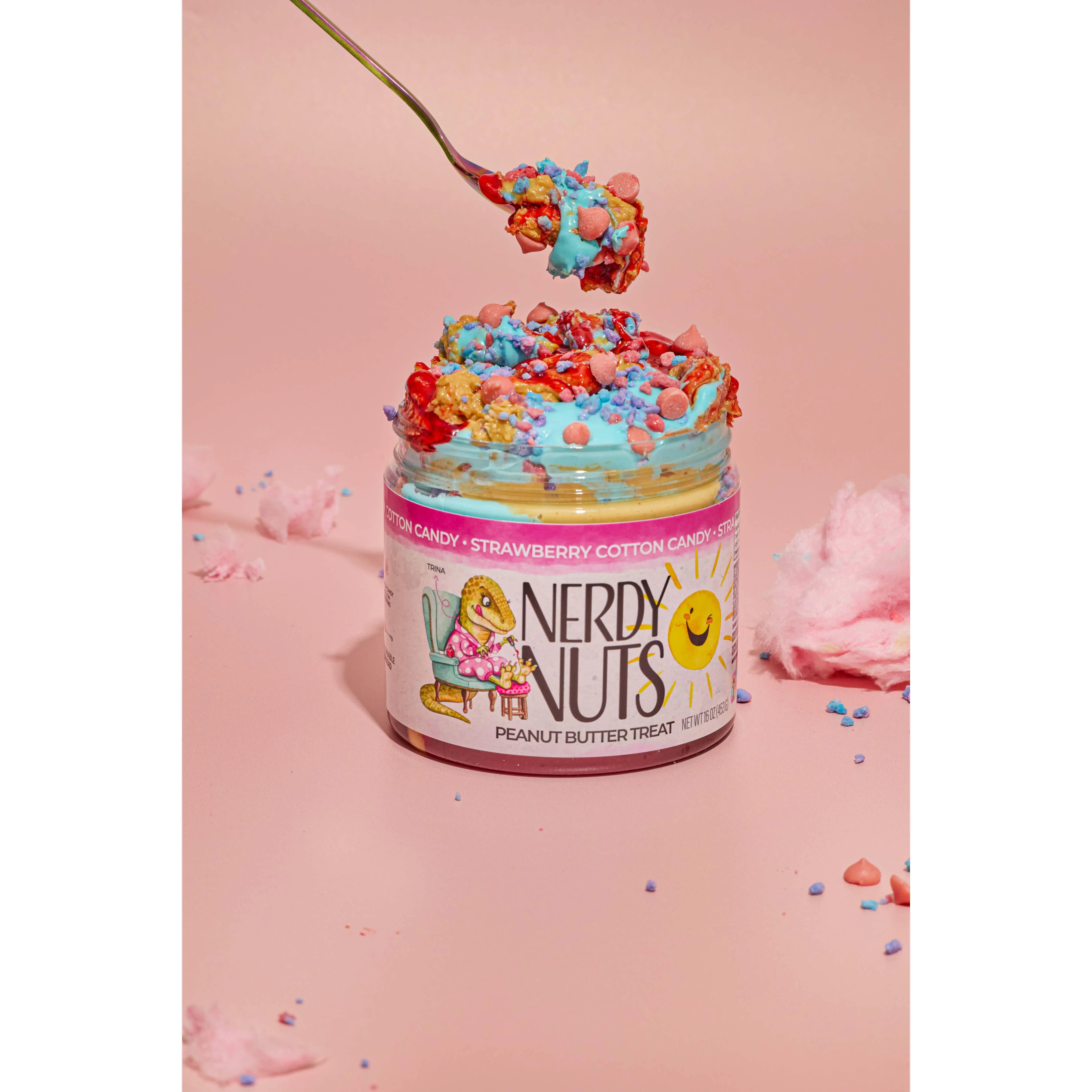 Strawberry Cotton Candy Peanut Butter Treat