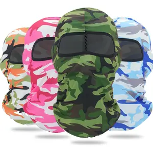 4 Pack Balaclava Camouflage Ski Face Mask for Men Women Cooling Neck Gaiter Camo Full Head Mask Face Cover wind protection