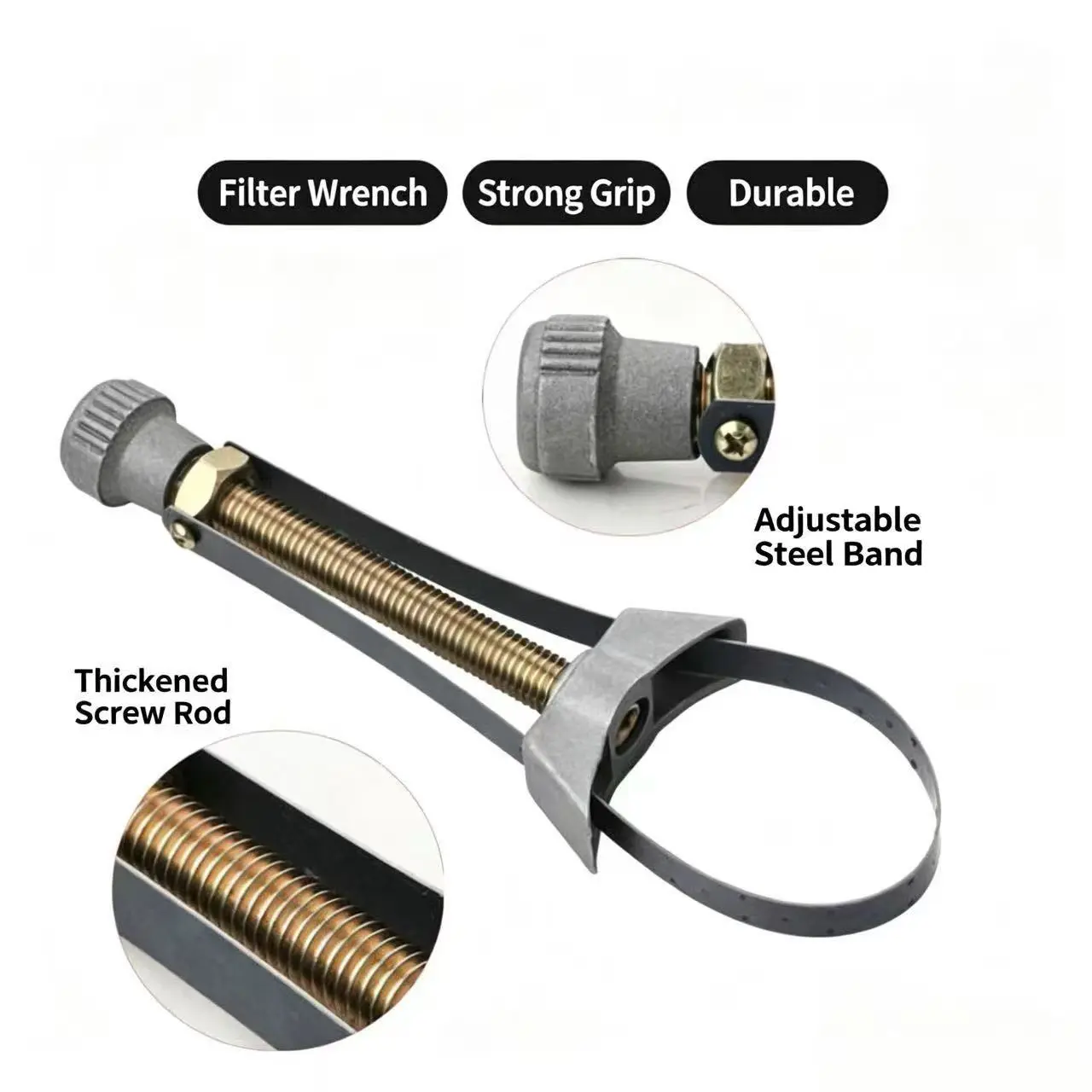 Universal Oil Filter Wrench – Fits Most Filters, Say Goodbye to Slipping