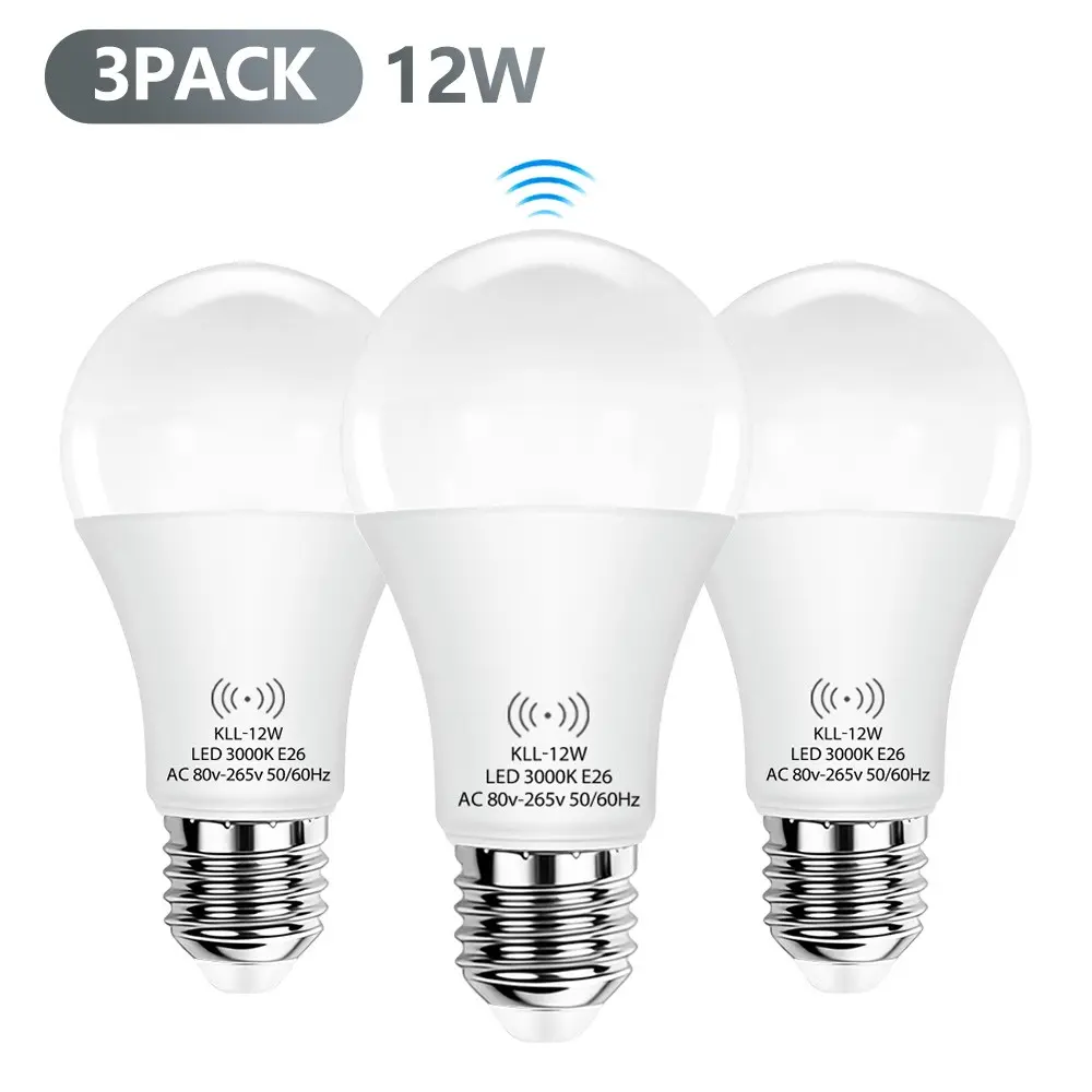 Kasotile Motion Sensor LED Bulb, E26/e27 Base, 6000k/3000k, Super Bright, Ideal for Stairs, Corridors, Outdoor Use