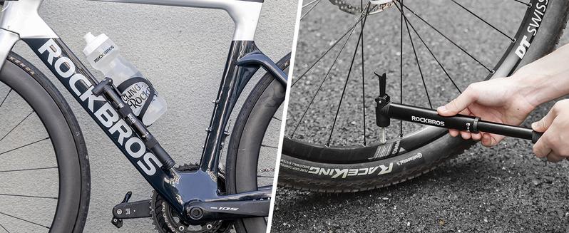 ROCKBROS Mini Bike Pump with Multitool, Portable Bicycle Tire Pump for Road & MTB Bike, 80PSI High-Pressure Performance ROCKBROS Mini Bike Pump with Multitool, Portable Bicycle Tire Pump for Road & MTB Bike, 80PSI High-Pressure Performance