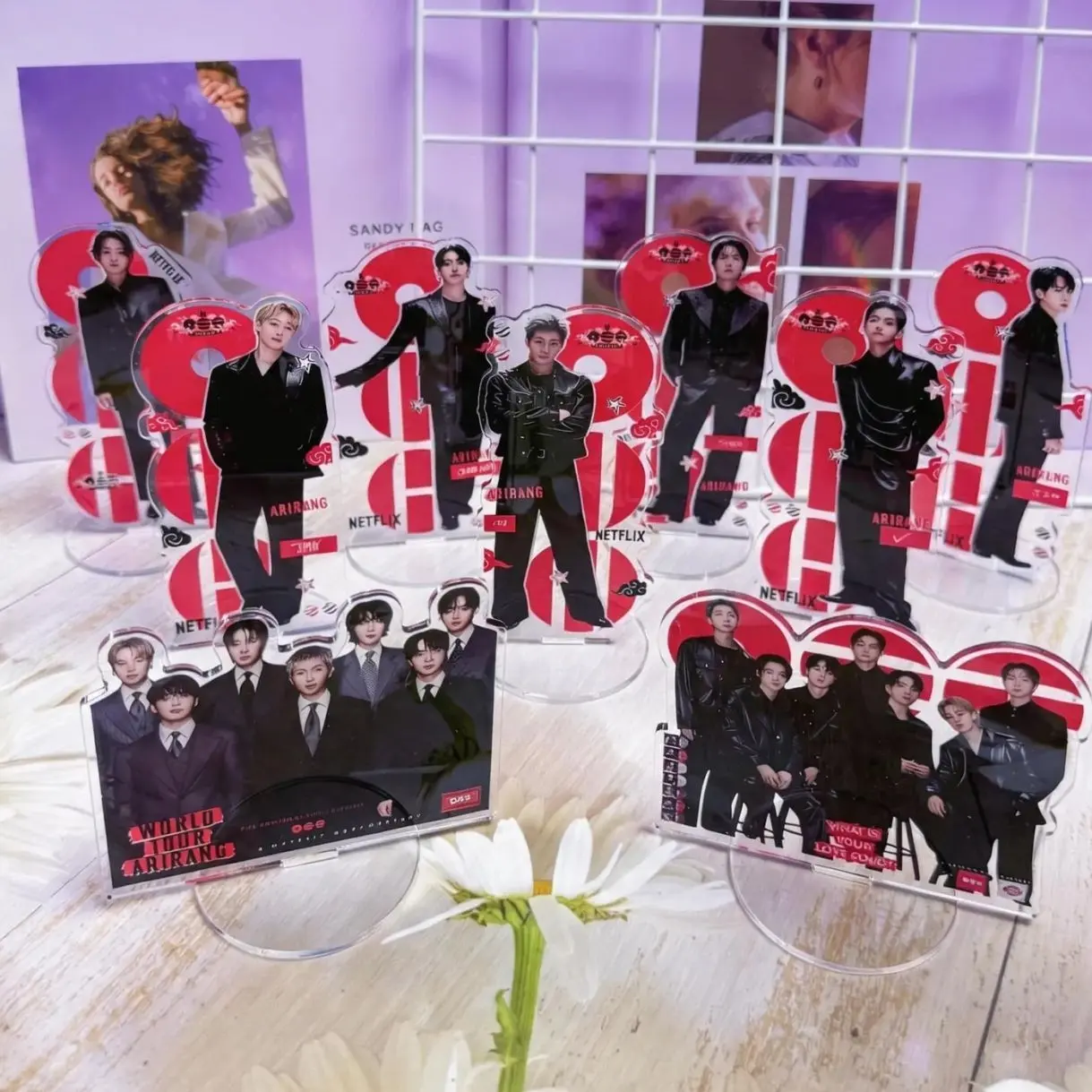 Kpop Idol Desk Decor Acrylic Stand, Arirang Themed Kpop Merch, ARMY Fan Gift