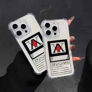 Classic Anime Hunter License Phone Case for iPhone 16 15 14 13 12 11 Pro Max X XR XS Max 8 7 Se Soft Transparent Anti-Drop Back Cover