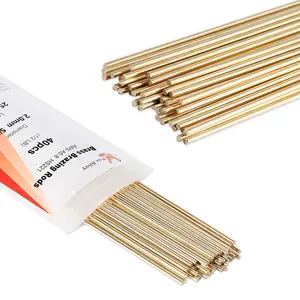 40pcs Brass Brazing Rods HS221 1/2 lb Diameter 5/64" Round Bare Bronze Brazing Rods Self Fluxing Welding Sticks for TIG MAPP Propane Torch Arc Pipes for Projects Crafting and Modeling