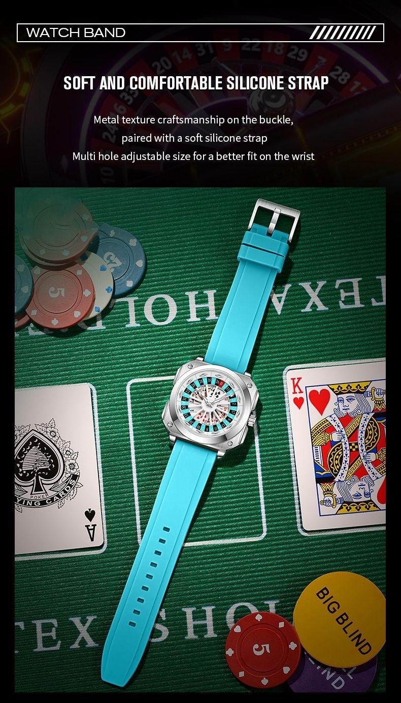 Swiss Brand New Rotating Fortune God Watch Fashion Men Wristwatch Creative Luminous Waterproof Automatic Quartz Watch