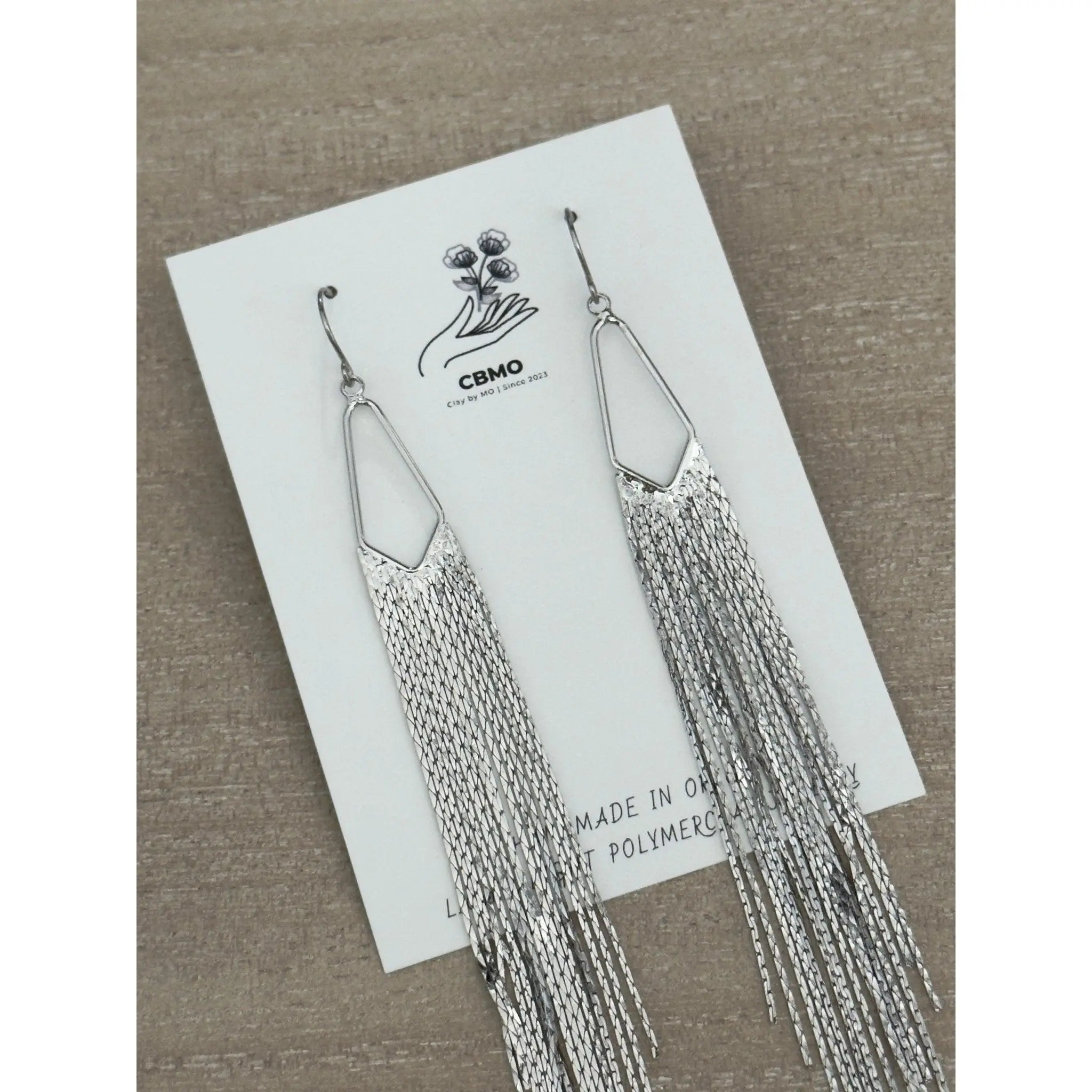 CERO Tassel Dangles - Elegant Silver Tassels with Simple Design, Made in Poland
