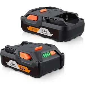 2 Packs 4000mAh 18V R840085 Lithium Battery Replacement for Ridgid 18V Tools Battery Compatible with R840087 R840083 R840086 Cordless Drill Tools