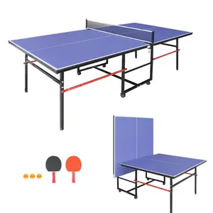 Garvee Portable Ping Pong Table,8 ft Professional Indoor/Outdoor Table Tennis Tables Game With Net for Adults/Teens,2 Tennis Paddles and 3 Balls- Quick Assembly