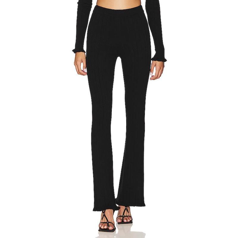 Tularosa Variegated Rib Pant in Black