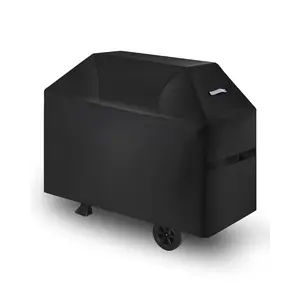 VEVOR Grill Cover, 52 inch BBQ Covers for Outdoor Grills, Waterproof, Fade Resistant, Weather Resistant Heavy Duty 600D Polyester, Easy On/Off, with Hook-and-Loop Straps, Black