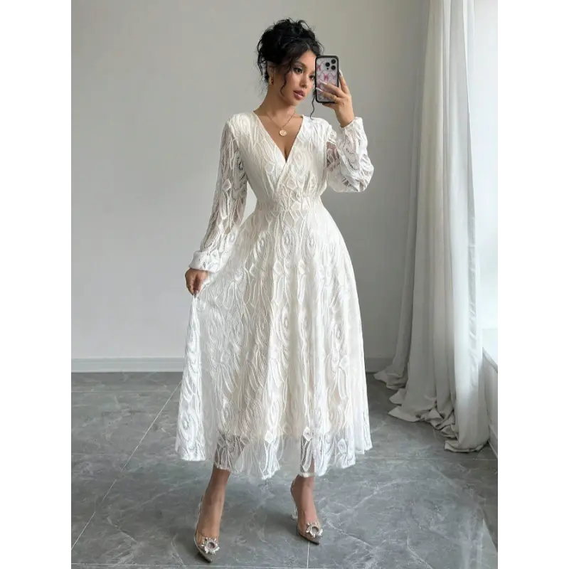 long sleeve white maxi dress formal Iconic Maxi Dress, in White Glitz, Size: XS