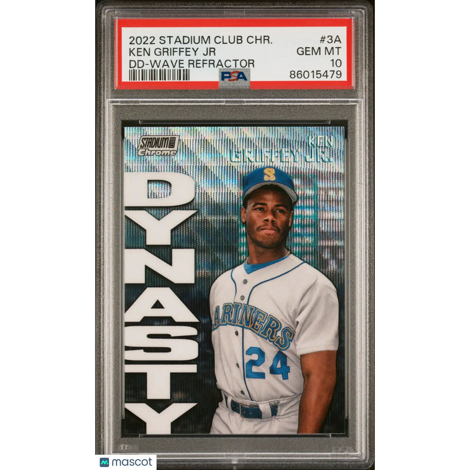 Ken Griffey JR PSA 2022 Topps Stadium Club Chrome Dynasty And Destiny Wave Refrac.