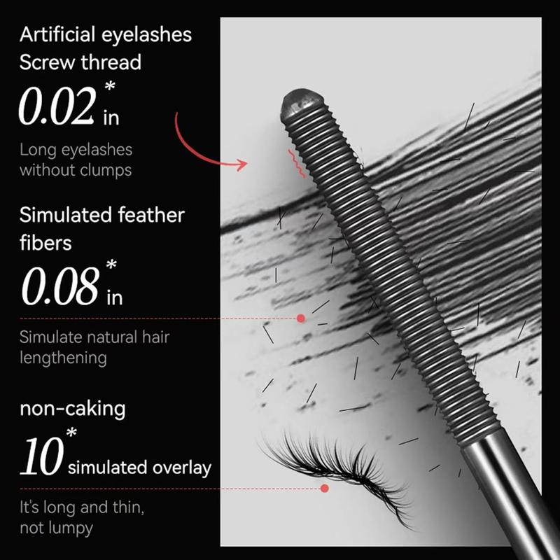 Fiber Mascara 4D Silk Fiber Eyelash Extension Waterproof Long Lasting Curling Lengthening Thickening No Smudge Silicone Brush for Women