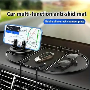 New Car Multi-Functional Anti-Slip Mat Navigation Holder Dashboard Organizer Glasses Holder Parking Sign
