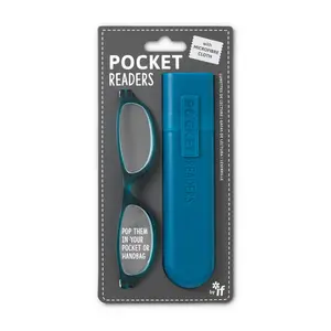 212 MAIN Compact Pocket Readers Glasses, Teal - +1.5 Lens, High Quality Eyewear, Trending Eyeglasses, Lightweight Durable, Always Handy Specialty DIY Supplies Accessory