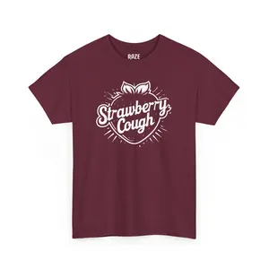 Strawberry Cough - Unique Cannabis Strain Graphic T-Shirt - 100% US Cotton, Unisex, Multiple Colors & Sizes