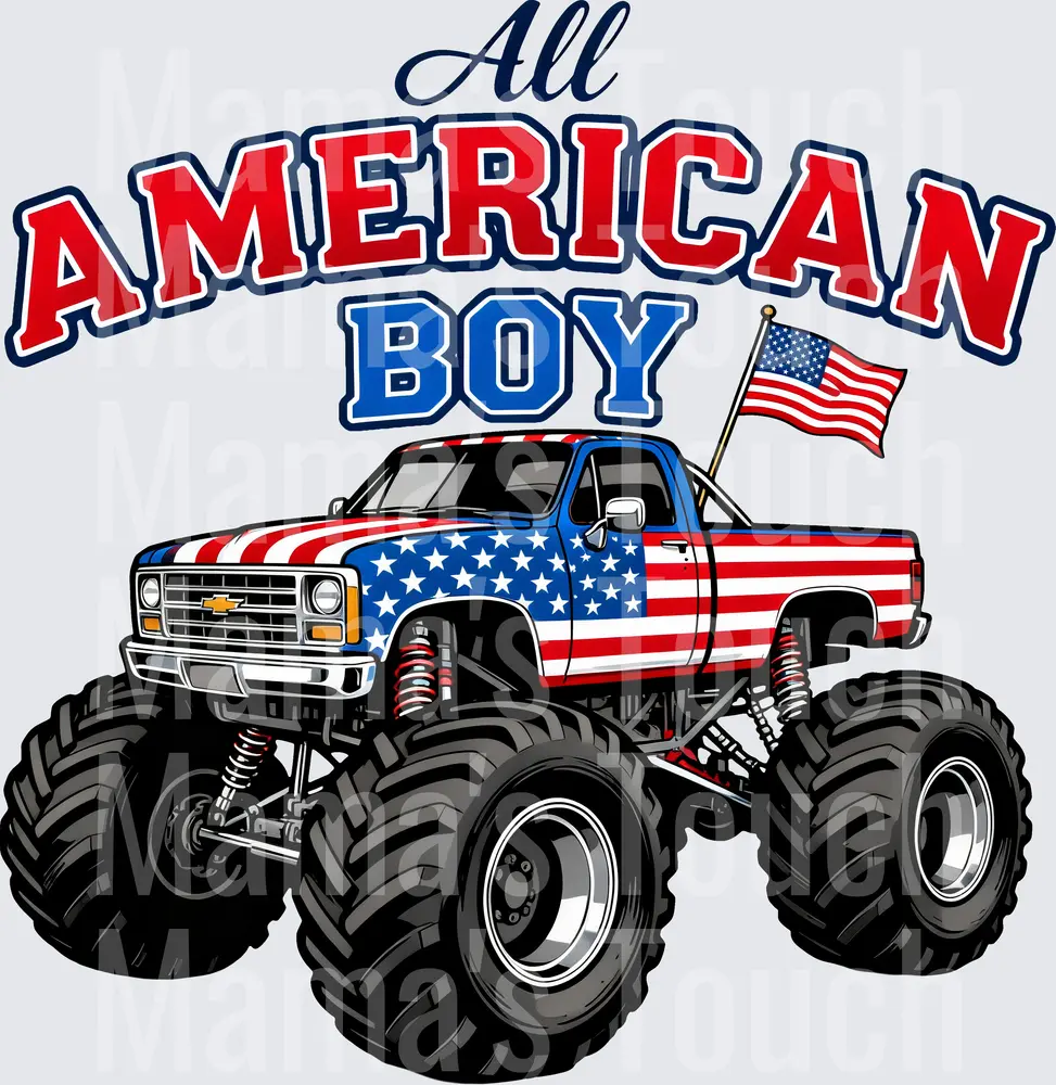 Patriotic All American Boy - Patriotic Design - DTF Transfers - Direct to Film Transfer - THIS IS NOT A T-Shirt or Digital product
