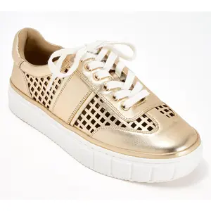Vince Camuto Perforated Leather Casual Sneakers Raiden