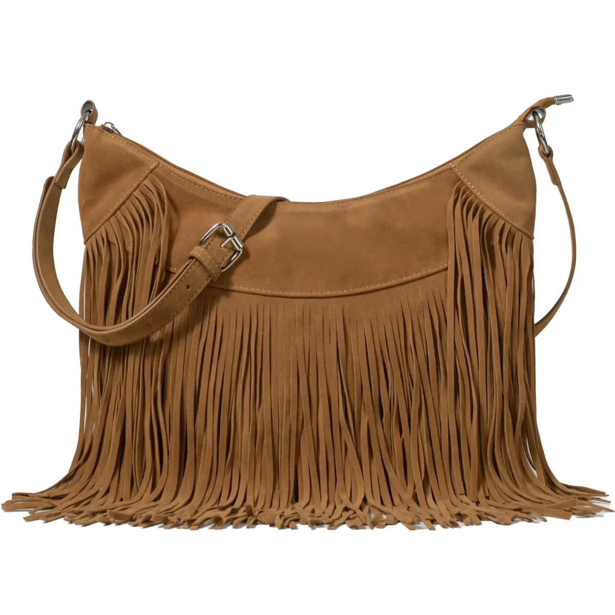 Women Fringe Hobo Bag Western Purse Shoulder Bag Vegan Suede Tassel Hippie Crossbody Bag