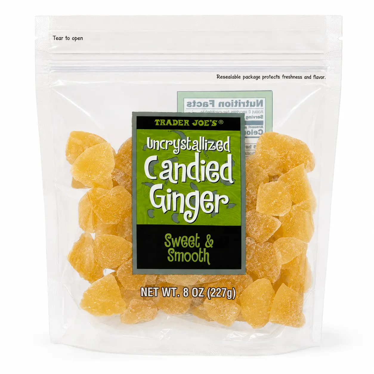 Trader Joe's Sweet & Smooth Candied Ginger - 6 oz (170g) - Uncrystallized