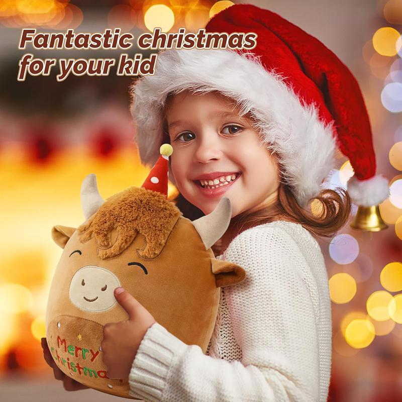 14'' Highland Cow Stuffed Animals Plush Pillows, Scottish Highland Cattle Plushies, Soft Stuffed Cow Plush Toys for Cuddle & Squish, Highland Cow Decor Highland Cow for Kid Adult