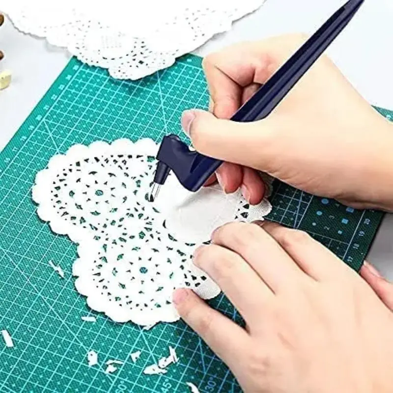 Paper Craft Cutting Tool Set with 15°/30°/45° Blades, Professional Paper Cutter, 360° Rotating Stainless Steel Knife, DIY Scrapbooking Tools, Cutting Supplies