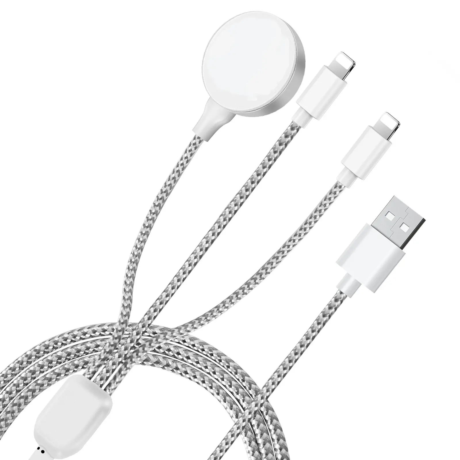 3 in 1 Multi Charger Cable for Apple Watch/iPhone/Airpods, Wireless Watch Charger Compatible with iWatch Series 9/8/7,6,5,4,3,2,1,SE1,SE2 and iPhone 14/13,12,11,Pro,Max,XR,XS,XSX & Pad Series, Portable, Magnetic Charging Design, Connector, Charging Cord